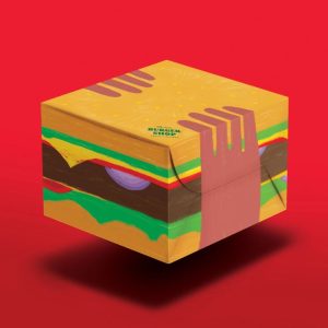 desain kemasan burger