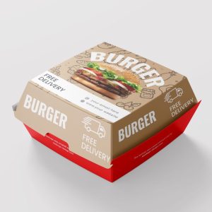 desain kemasan burger