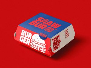 desain kemasan burger