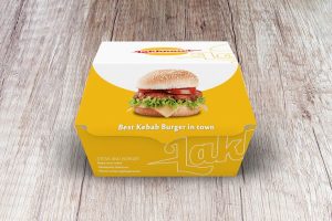desain kemasan burger