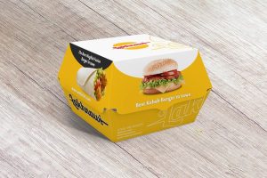 desain kemasan burger