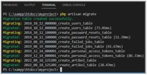 tabel artikel pada database